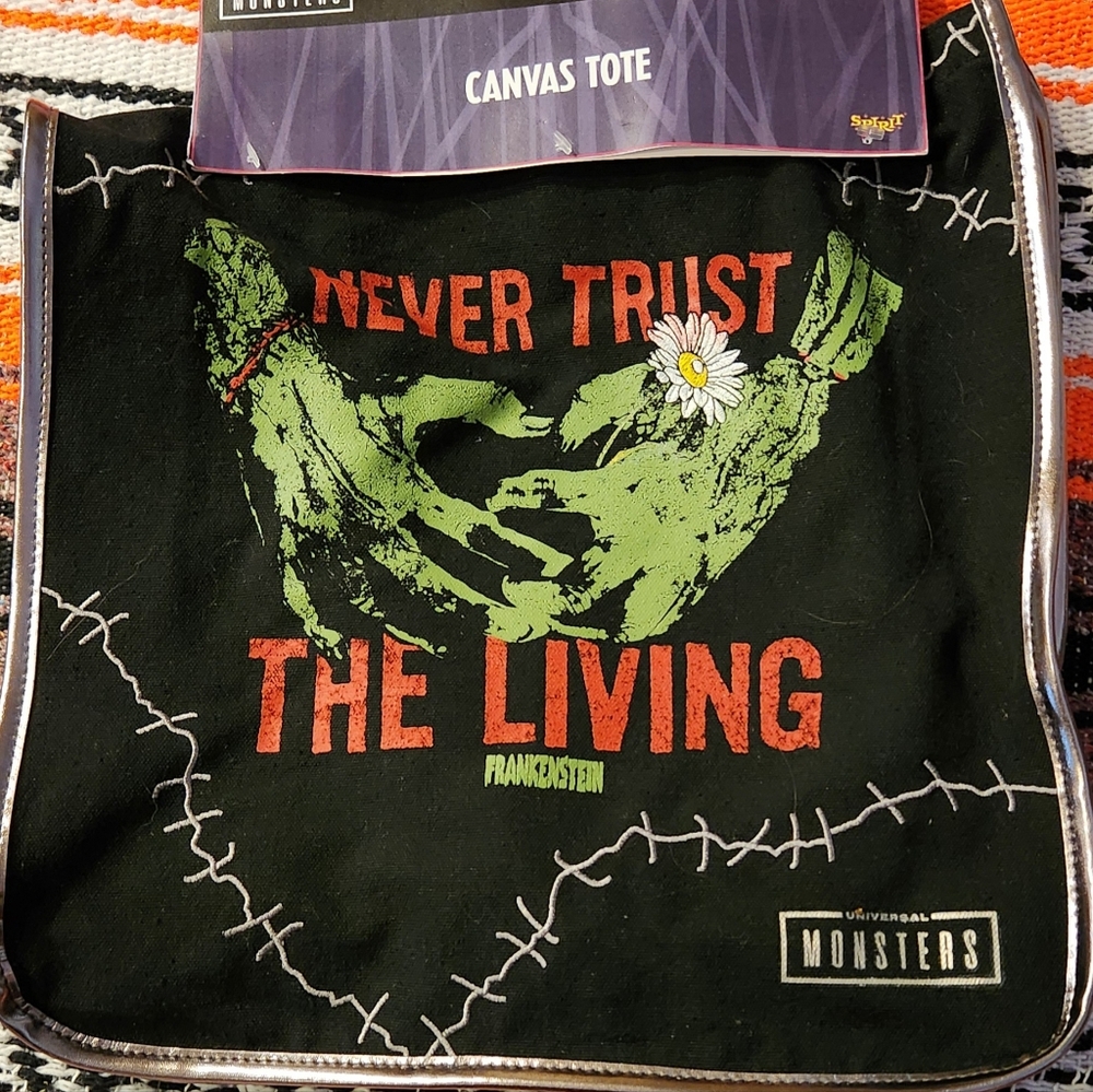 This is a universal monsters canvas totebag brand new